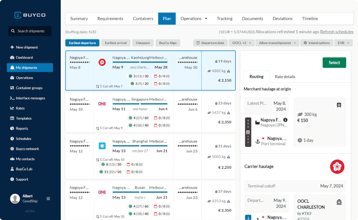 Carriers performance Reduce shipping logistics costs through container shipping KPIs