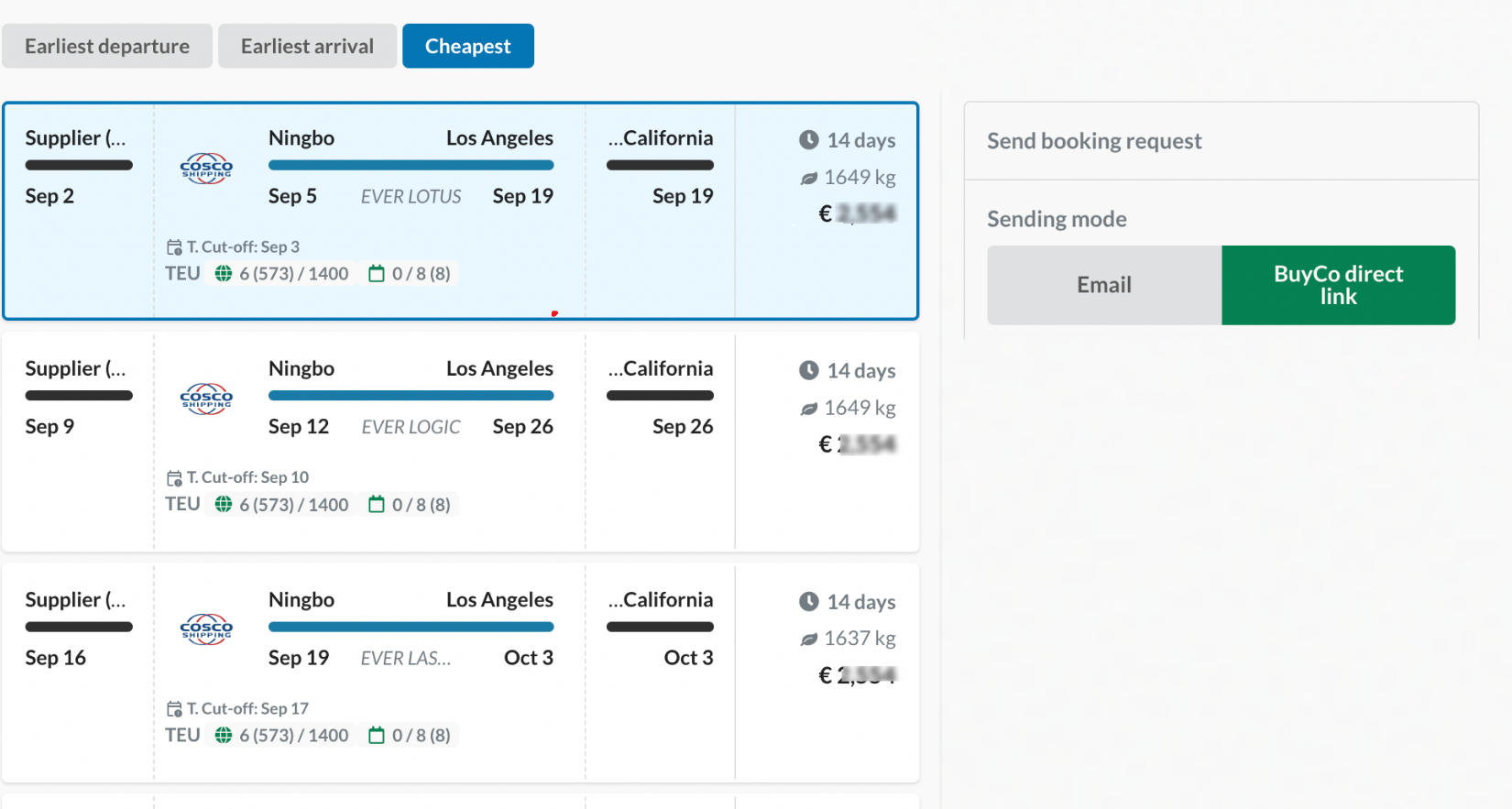 carrier booking Carrier booking
