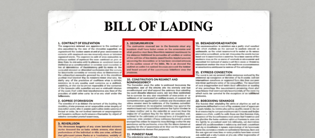 Bill of Lading